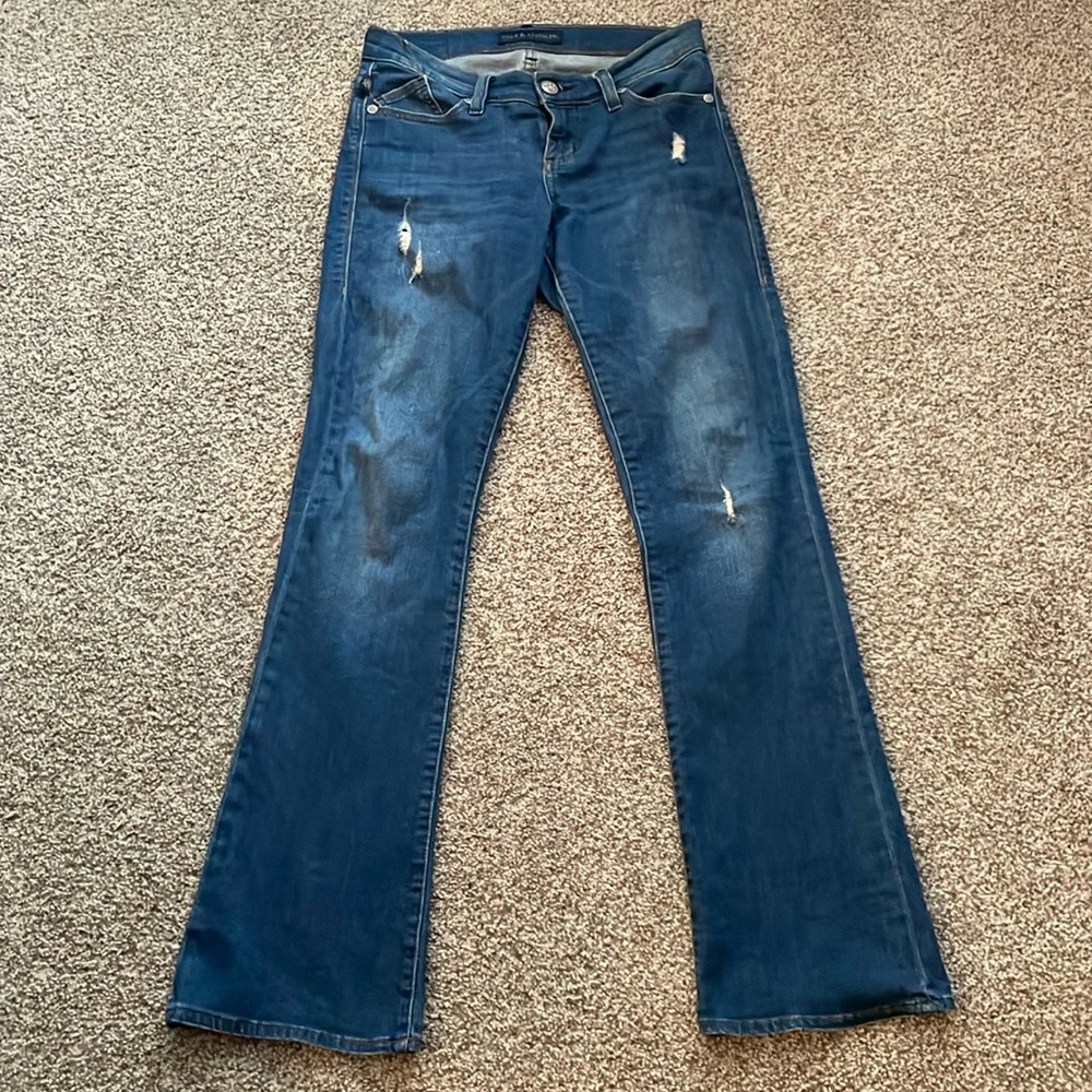 Rock & Republic Size 4 Kasandra Bootcut Distressed Denim Jeans